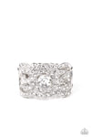 Paparazzi Accessories  - Doting On Dazzle White Ring