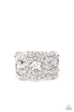 Paparazzi Accessories  - Doting On Dazzle White Ring