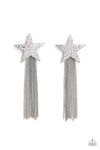 Paparazzi Accessories  - Superstar Solo - White Earring