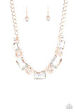 Paparazzi Accessories - FLAWLESSLY FAMOUS - MULTI IRIDESCENT RHINESTONE GEM - MULTI NECKLACE - SEPTEMBER 2021 LIFE OF THE PARTY