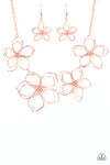 Flower Garden Fashionista - Copper Necklace - Paparazzi Accessories