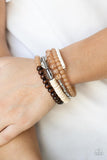 Paparazzi Accessories  - Free-Spirited Spiral - Brown Bracelet