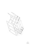 Paparazzi Accessories - Gotta Get GEO-ing - silver - Paparazzi earrings