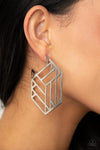 Paparazzi Accessories - Gotta Get GEO-ing - silver - Paparazzi earrings