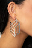 Paparazzi Accessories - Gotta Get GEO-ing - silver - Paparazzi earrings