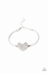 Paparazzi Accessories - Heart-Stopping Shimmer White Bracelet