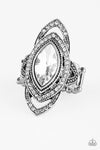 Hot Off The EMPRESS - White Ring - Paparazzi Accessories