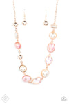 Paparazzi Accessories  - Nautical Nirvana Rose Gold Necklace & Nostalgically Nautical Rose Gold Bracelet (Complete Set)