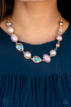 Paparazzi Accessories  - Nautical Nirvana Rose Gold Necklace & Nostalgically Nautical Rose Gold Bracelet (Complete Set)