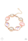 Paparazzi Accessories  - Nautical Nirvana Rose Gold Necklace & Nostalgically Nautical Rose Gold Bracelet (Complete Set)