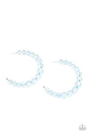 Paparazzi Accessories  - In The Clear - Blue Hoop Earring