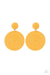 Paparazzi Accessories  - Circulate The Room - Yellow Earring