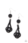 Paparazzi Accessories  - Twisted Torrents - Black Earring