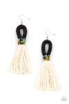 Paparazzi Accessories  - The Dustup - Black Earring