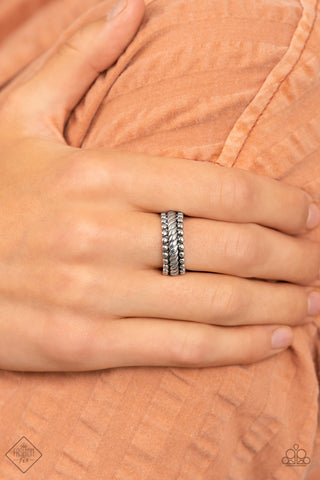 Paparazzi Accessories  - Tangible Texture - Silver Ring