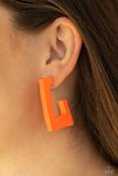 Paparazzi Accessories  - The Girl Next OUTDOOR - orange earrings