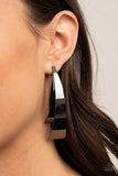 Paparazzi Accessories - Underestimated Edge - black - Paparazzi earrings