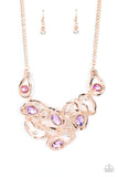 Paparazzi Accessories - Warp Speed - Rose Gold Necklace