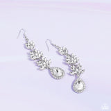 Paparazzi Accessories ~ Water Lily Whimsy - White Blingy Earring