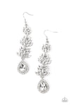 Paparazzi Accessories ~ Water Lily Whimsy - White Blingy Earring