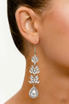 Paparazzi Accessories ~ Water Lily Whimsy - White Blingy Earring