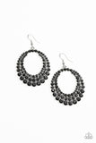 Paparazzi Accessories  - Universal Shimmer - Silver Bling Hoop Earring