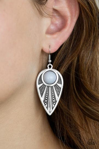 Paparazzi - Take A WALKABOUT - Earrings Silver