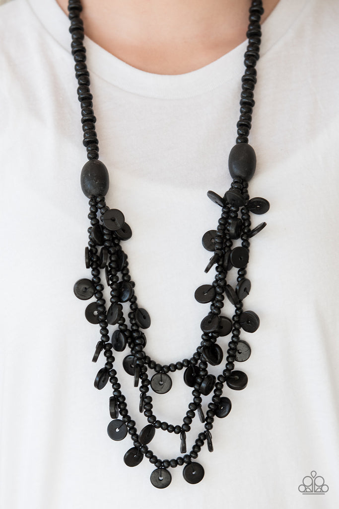 Long Wooden Bead Tassel Necklace | Black Wood Pendant Necklace - Fashion  Black Long - Aliexpress