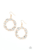 PAPARAZZI ACCESSORIES - EARRINGS ~ GLOWING IN CIRCLES GOLD