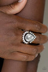 Paparazzi Make Your Trademark - White - Ring - Life of the Party Exclusive - September 2020